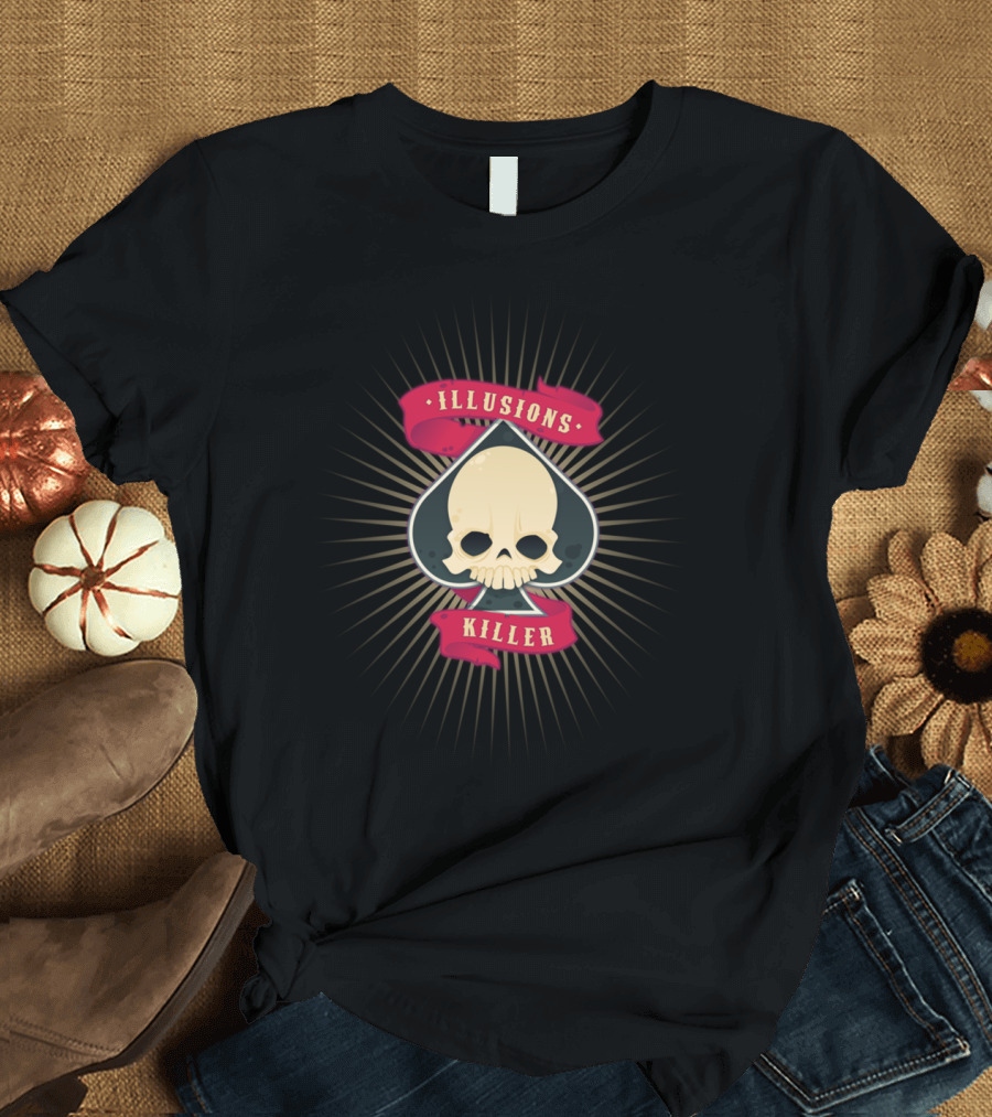 Illusions Killer Skull Ace Spade Emblem T-Shirt