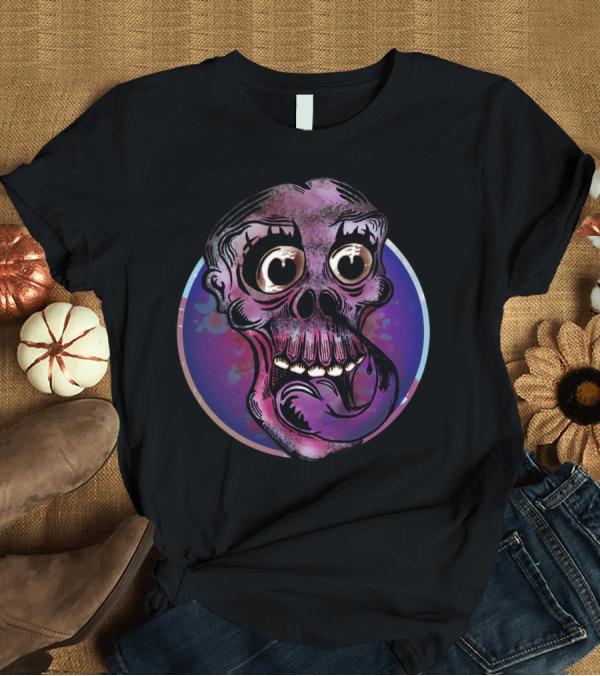 T-Shirt: Mr. SkullSnot Quirky Cartoon Skull with Popping Eyes and Long Tongue T-Shirt Mr. SkullSnot Quirky Cartoon Skull with Popping Eyes and Long Tongue T-Shirt