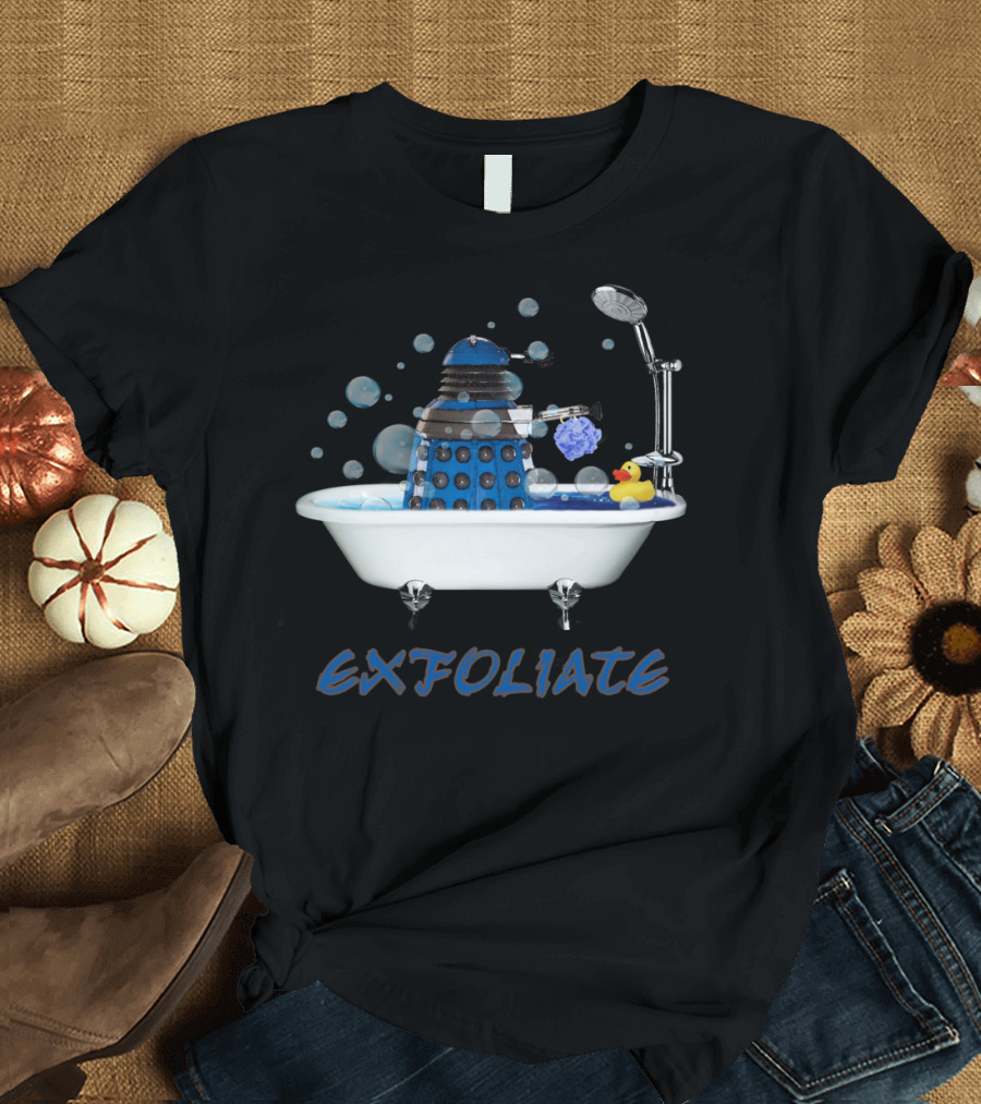 Dalek Exfoliate Bath Rubber Duck Bubbles Shower T-Shirt