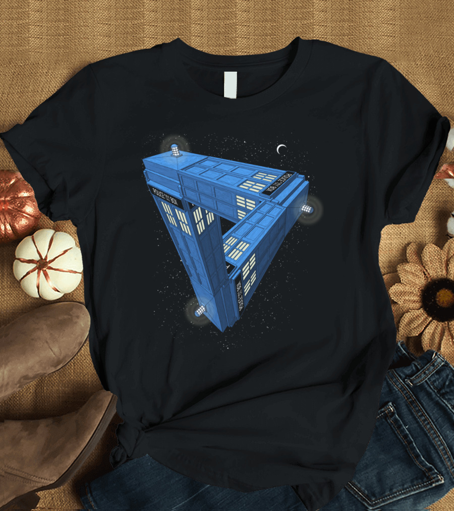 Impossible TARDIS Penrose Triangle T-Shirt