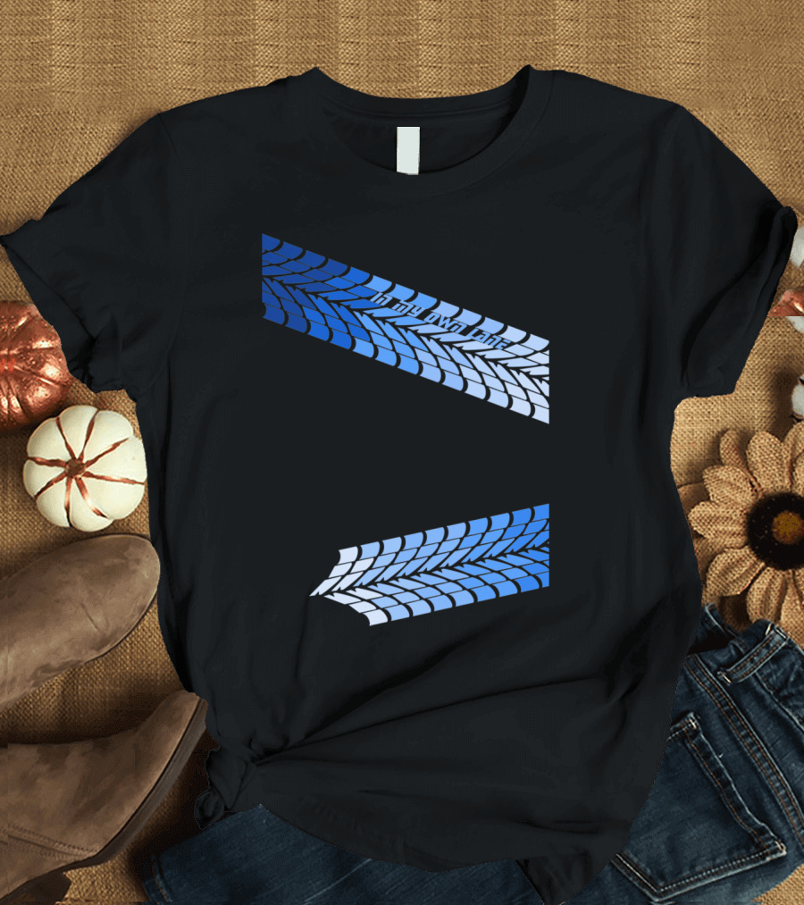 In My Own Lane Blue Tire Track T-Shirt