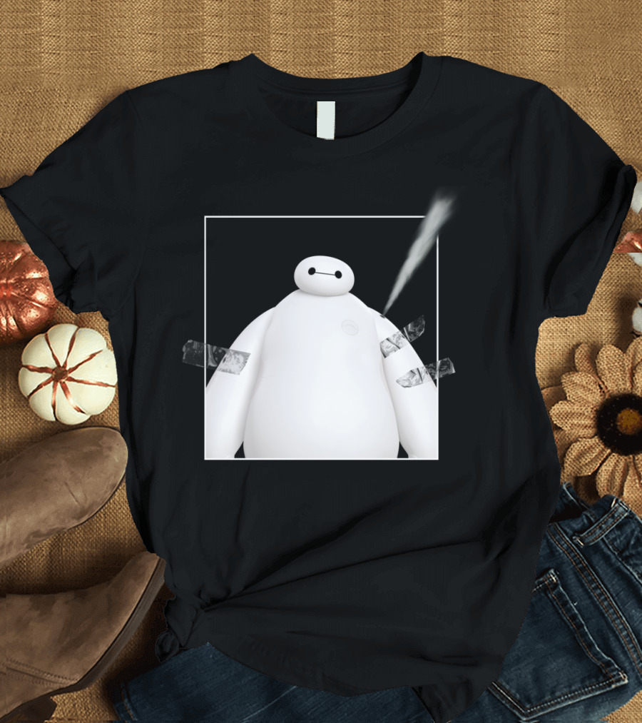 Repaired Baymax Taped Fix with Steaming Leak T-Shirt