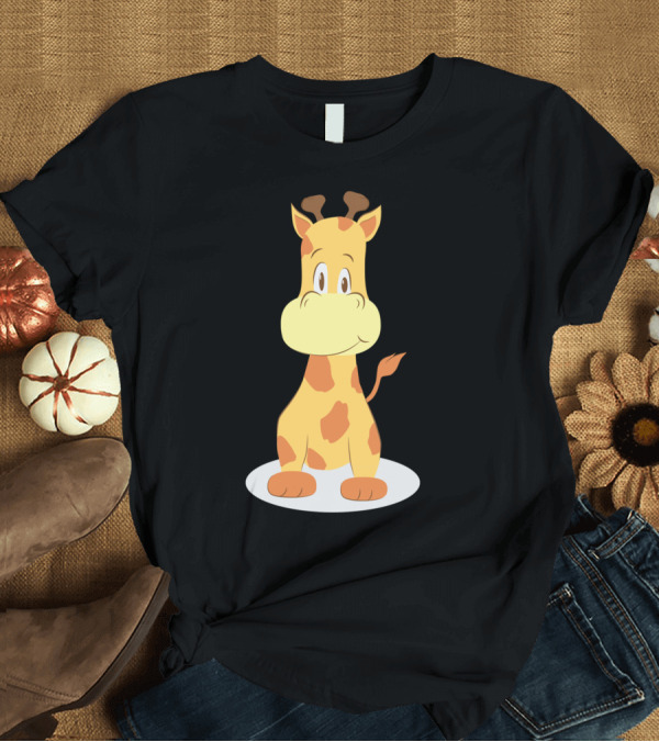 T-Shirt: Sweet Pet Giraffe Cartoon Character T-Shirt Sweet Pet Giraffe Cartoon Character T-Shirt