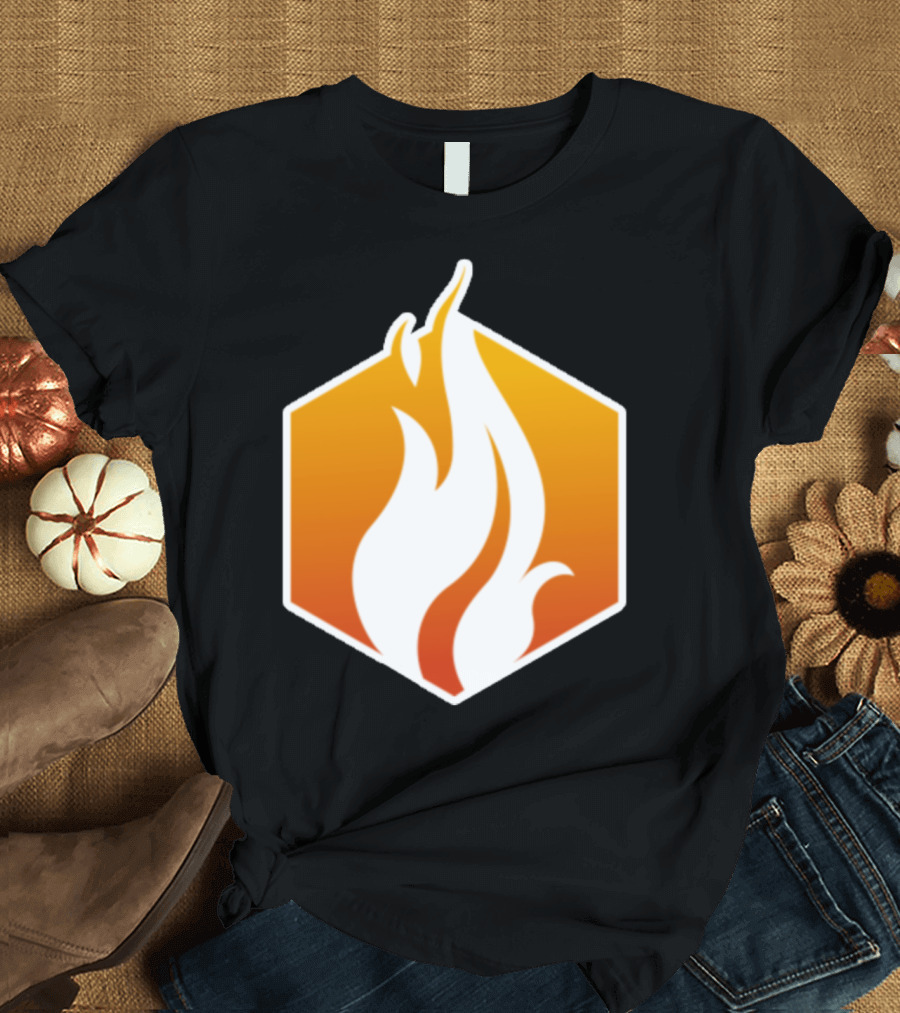 FireNation Hexagonal Flame Emblem Sticker T-Shirt