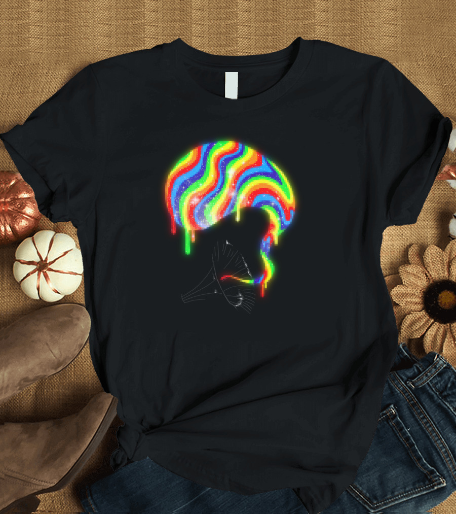 Synesthesia Vibrant Rainbow Sounds from Vintage Gramophone T-Shirt