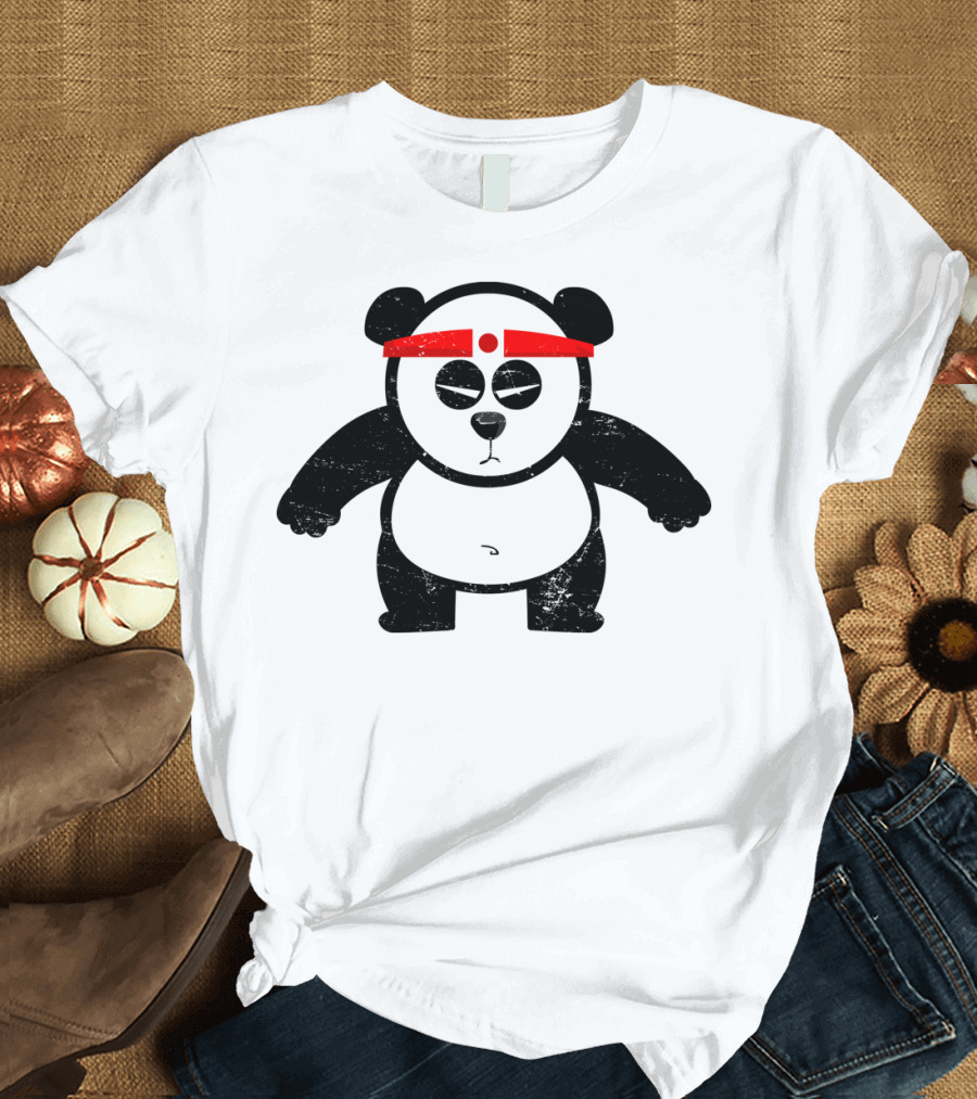 PANDA ACTION RED HEADBAND T-Shirt
