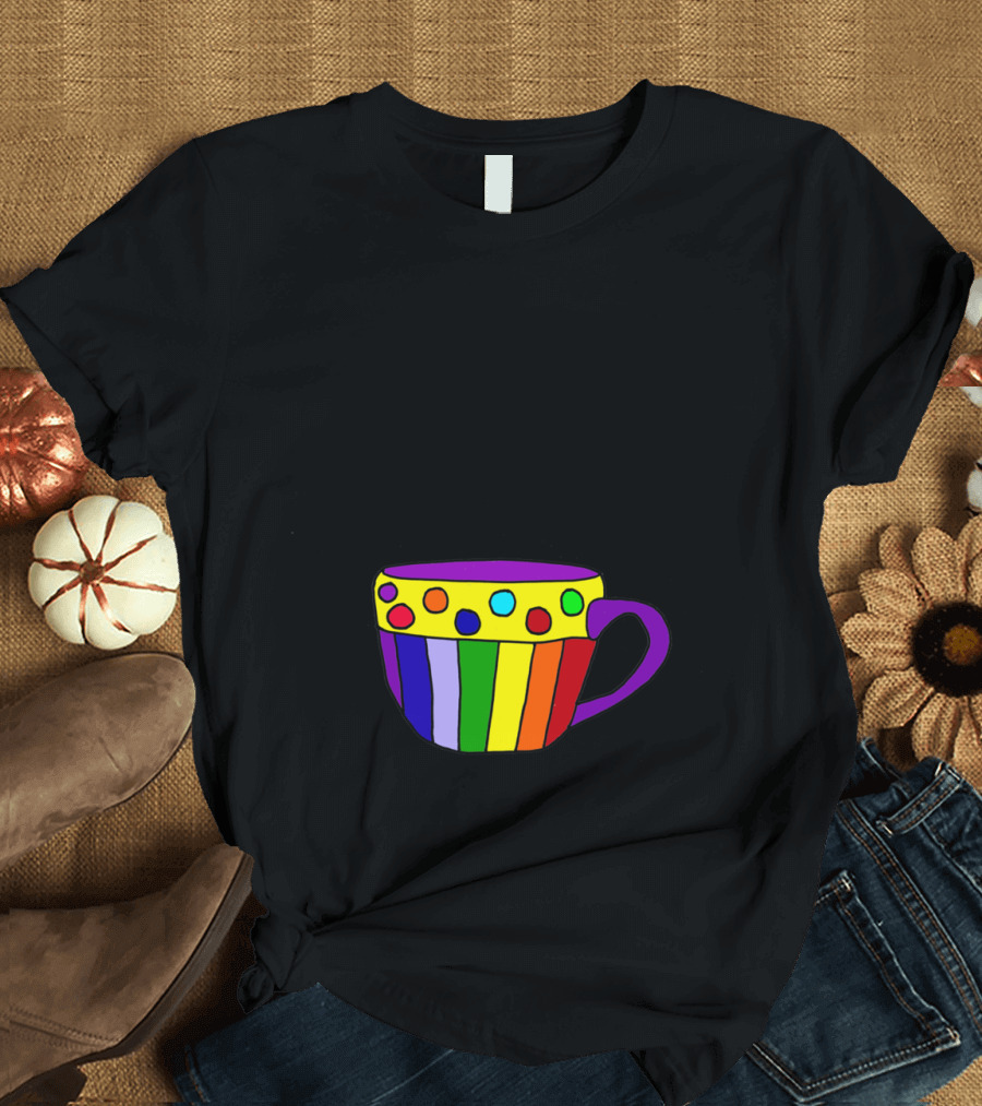 Instant Human Just Add Coffee Rainbow Mug T-Shirt
