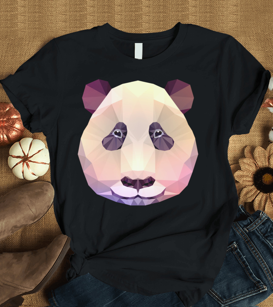 Panda Polygon Geometric T-Shirt