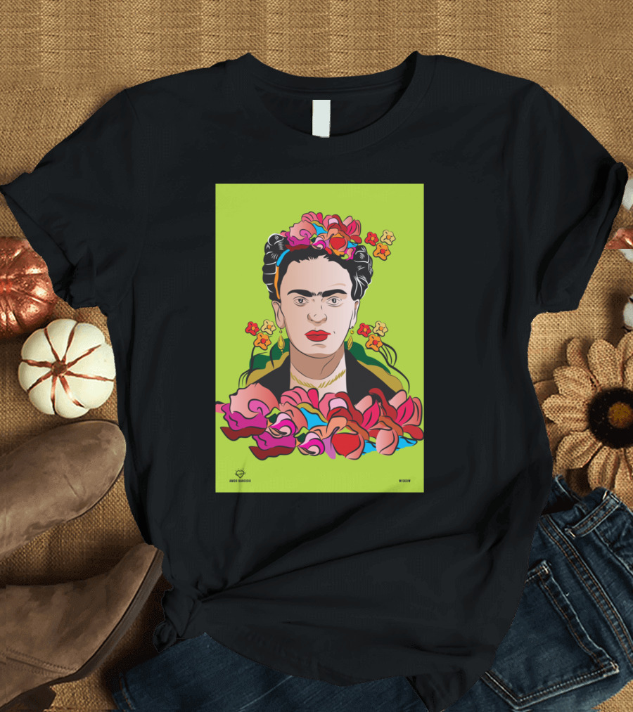 Frida Kahlo Love Coffee Mike Edgar Wicori T-Shirt