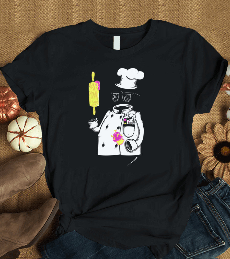 Invisible Chef with Sunglasses and Melting Rolling Pin T-Shirt