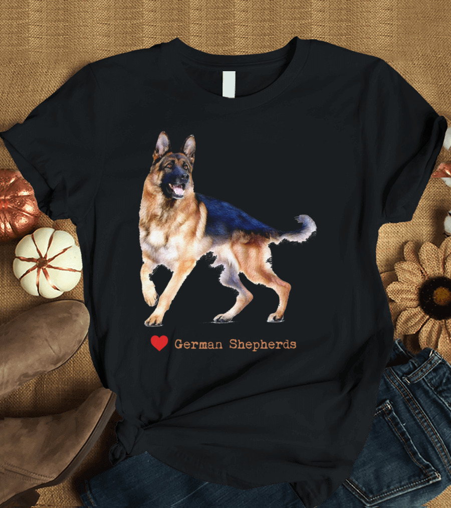 Love Heart German Shepherds T-Shirt