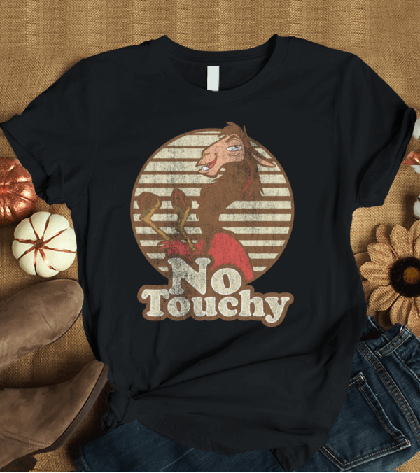 T-Shirt: No Touchy Llama Character Vintage Retro Stripes T-Shirt No Touchy Llama Character Vintage Retro Stripes T-Shirt