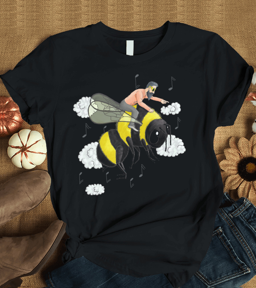 Flight Of The Bumblebee Rider Nicolai Music Notes Clouds T-Shirt
