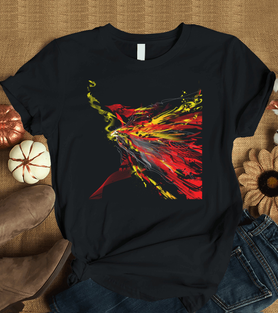 Flight Of The Phoenix Abstract Splatter Burst T-Shirt