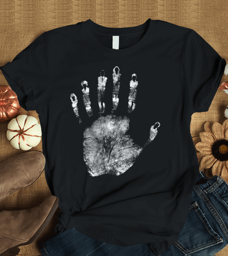 Six Fingers of Fringe Silhouette Handprint T-Shirt