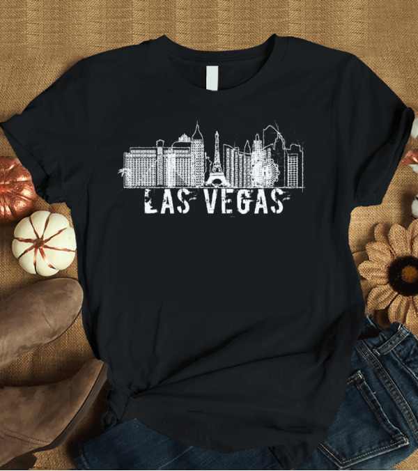 T-Shirt: Las Vegas Skyline Eiffel Tower Ferris Wheel Casino Lights T-Shirt Las Vegas Skyline Eiffel Tower Ferris Wheel Casino Lights T-Shirt