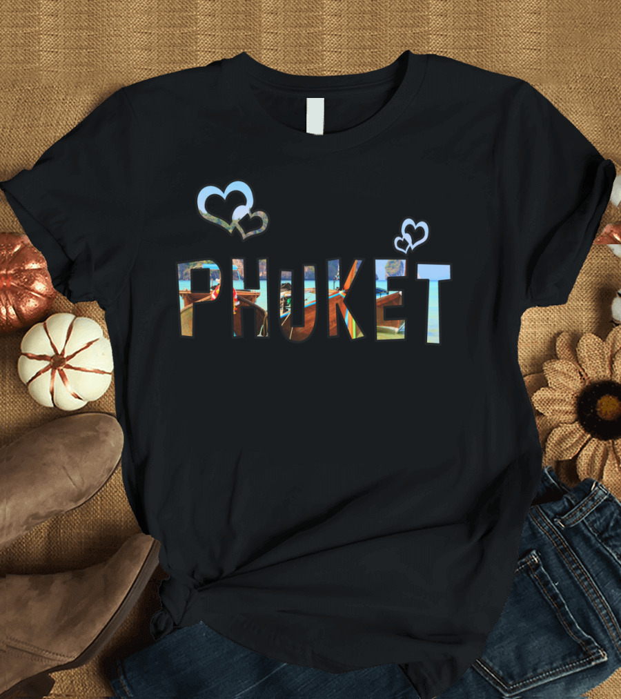 Phuket Tropical Love Hearts Adventure T-Shirt