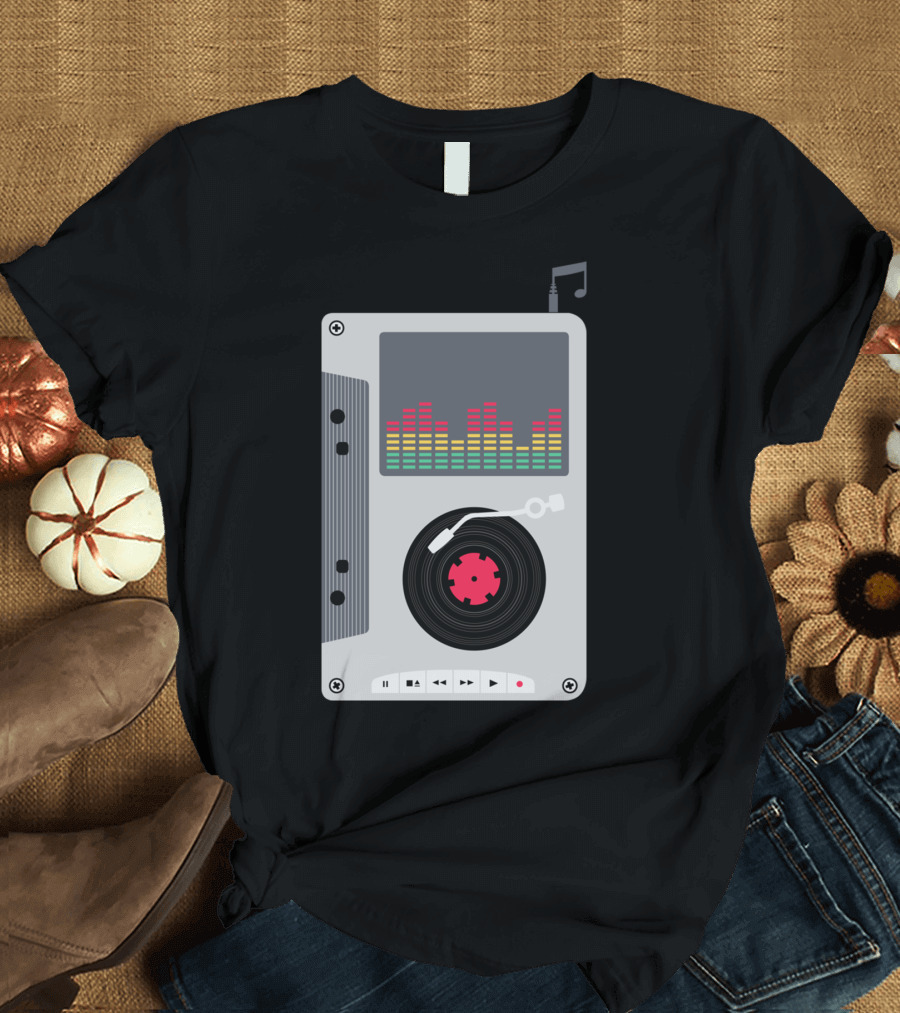 Music Mix Cassette Tape Turntable Equalizer T-Shirt