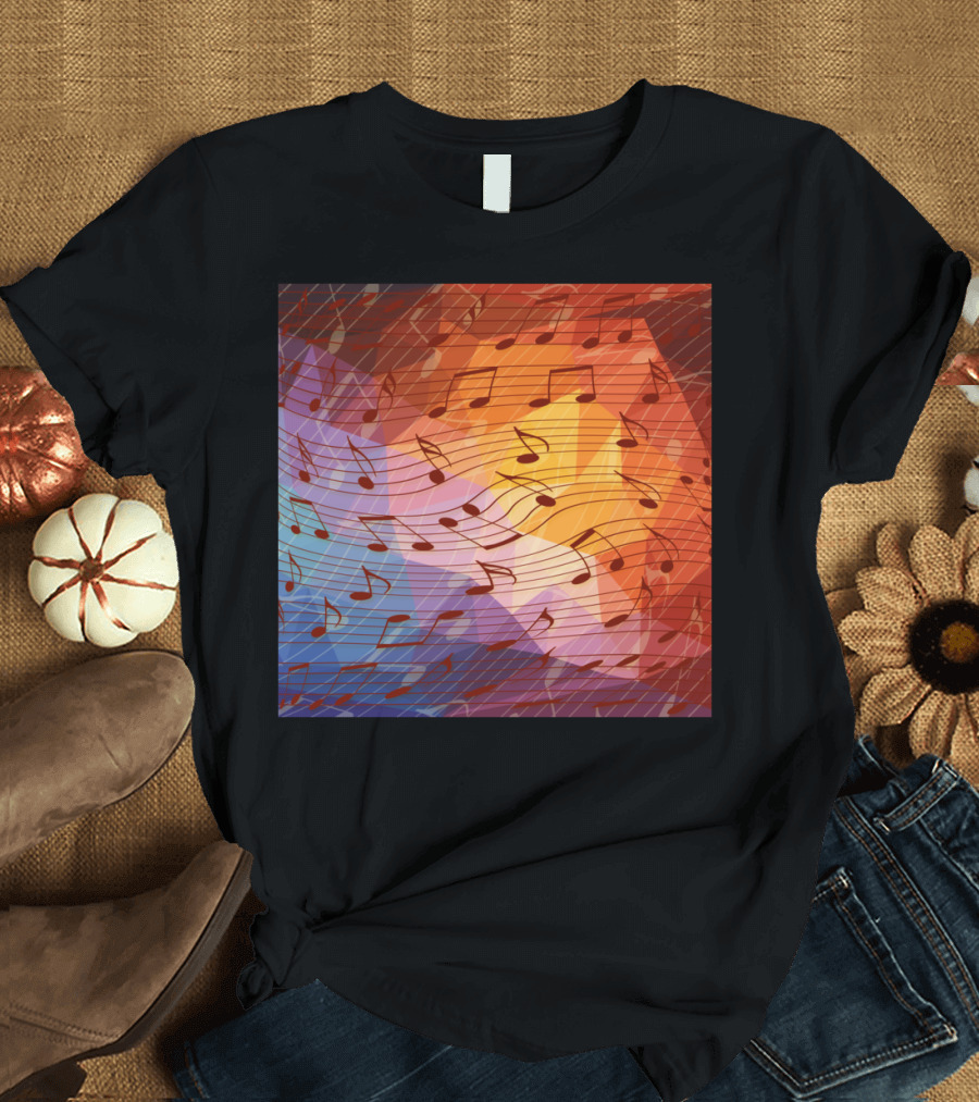 Music Notes Vibrant Melody T-Shirt