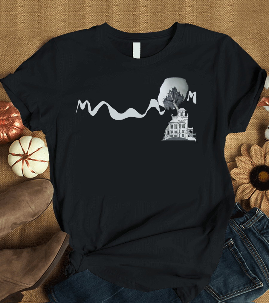 Treecastle Mystical Landscape with Winding River and Majestic Treehouse T-Shirt