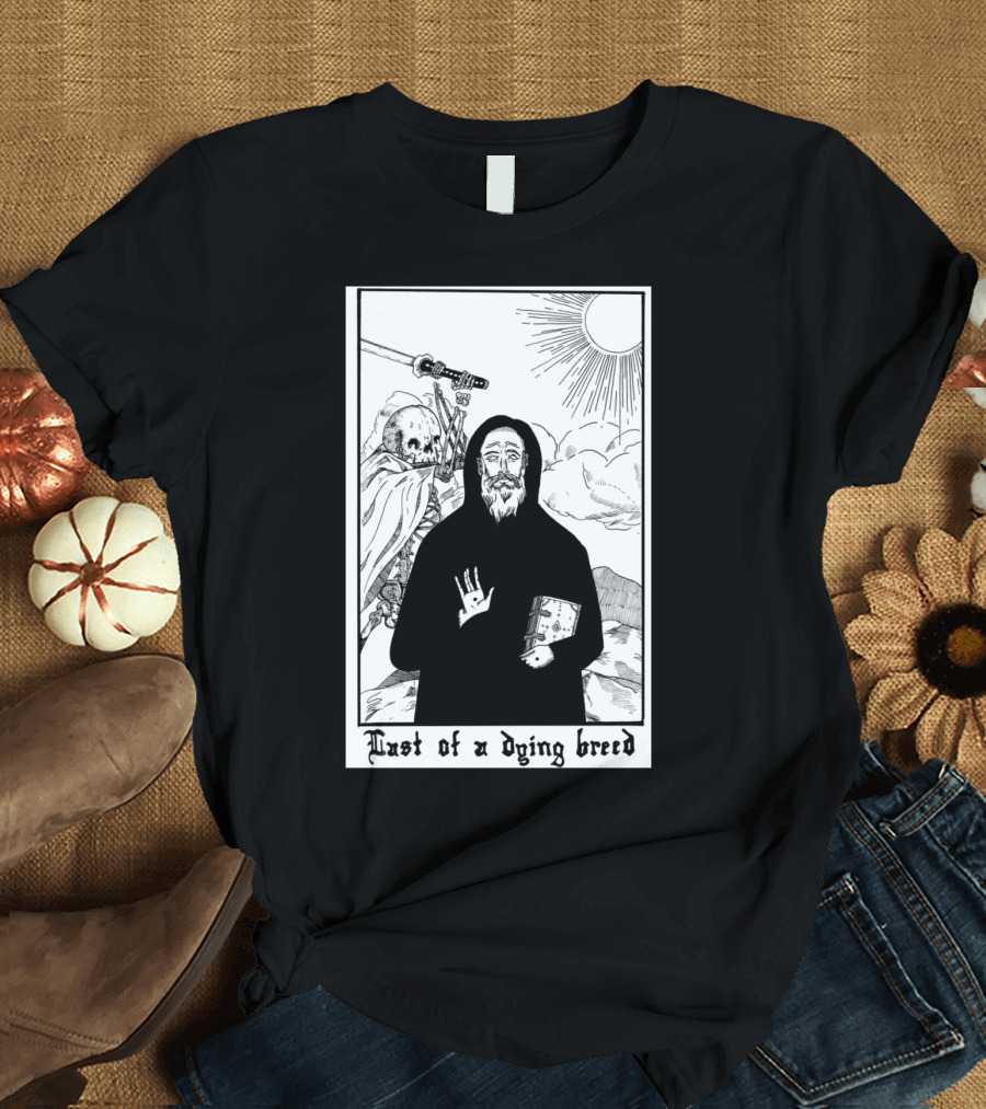 Last Of A Dying Breed Skeleton Holding Sword Under Sun T-Shirt