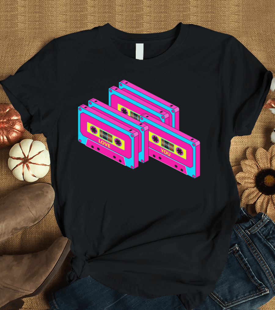 LOVE YOU Retro Cassette T-Shirt
