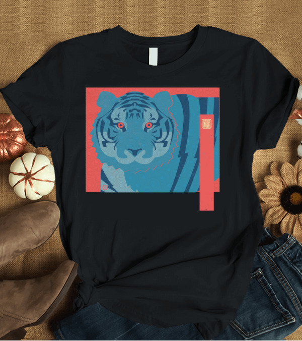 T-Shirt: Year Of The Tiger Blue and Red T-Shirt Year Of The Tiger Blue and Red T-Shirt