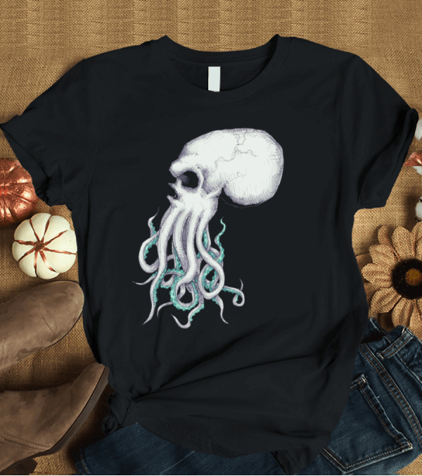 T-Shirt: Skull Of Cthulhu Tentacle Creature Fantasy T-Shirt Skull Of Cthulhu Tentacle Creature Fantasy T-Shirt