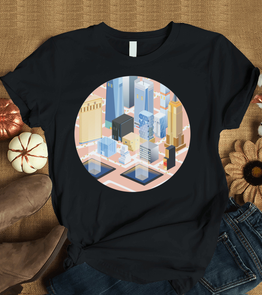 Party In NYC Phone Skyscraper Skyline T-Shirt