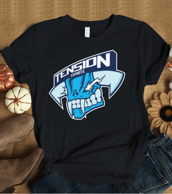 T-Shirt: Tension ESports Blue Skull Emblem T-Shirt Tension ESports Blue Skull Emblem T-Shirt