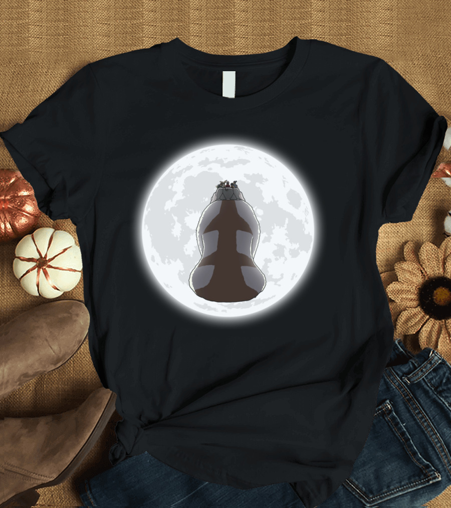 Yip Yip Into The Moonlight Full Moon Avatar Appa T-Shirt