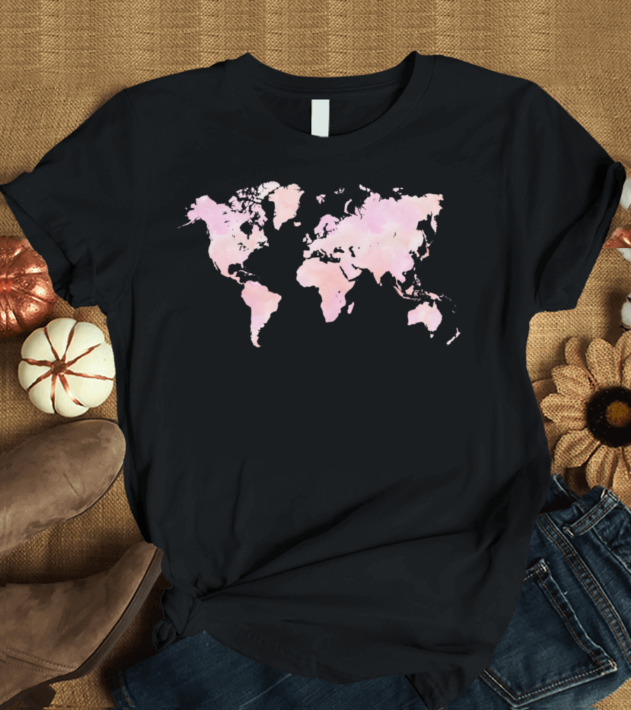Pastel World Map T-Shirt