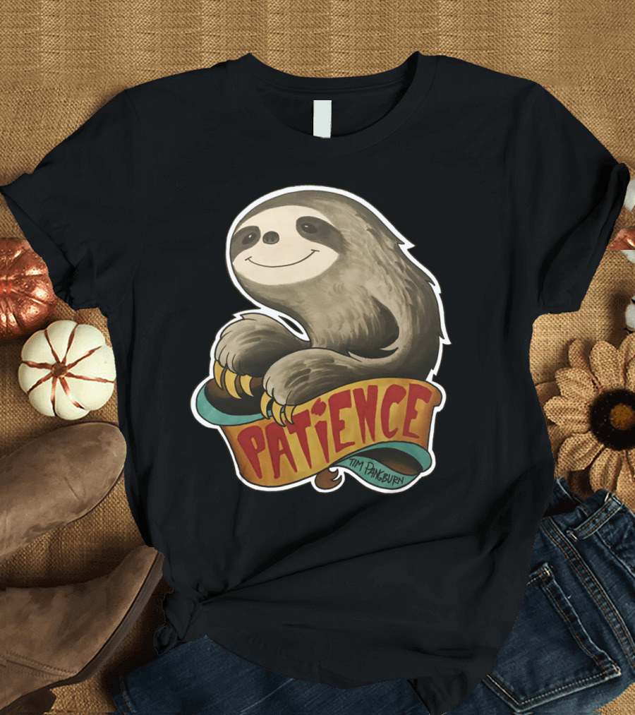 Patience Sloth by Tim Pangburn T-Shirt