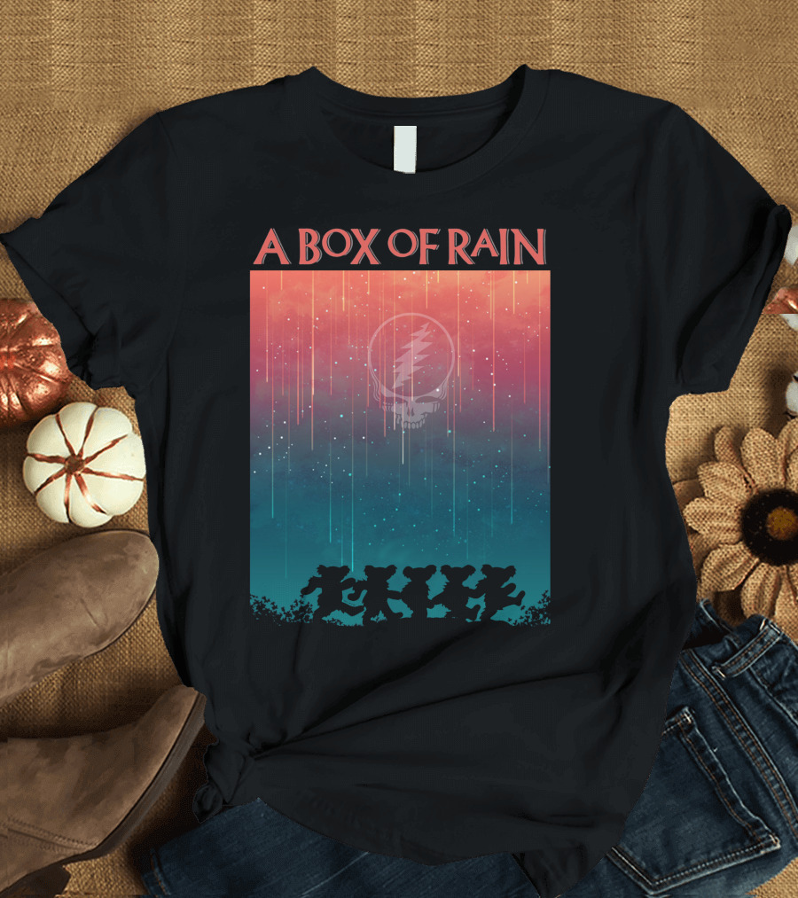 A Box of Rain Grateful Dead Dancing Bears Steal Your Face T-Shirt
