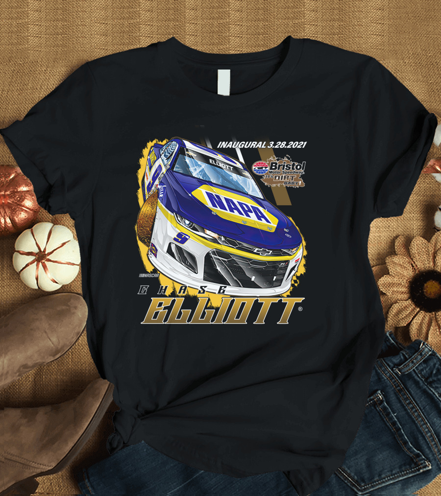Chase Elliott NASCAR Bristol Motor Speedway Inaugural 3.28.2021 NAPA 9 T-Shirt