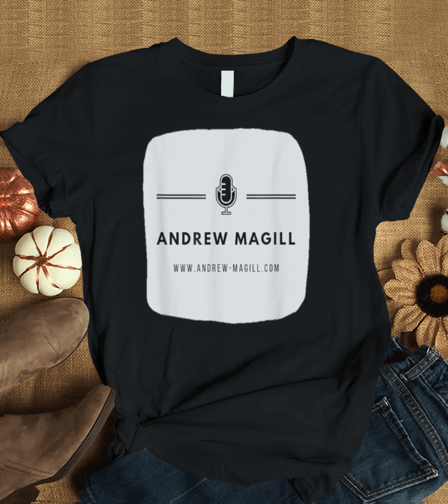 Andrew Magill Music Microphone Logo www.andrew-magill.com T-Shirt