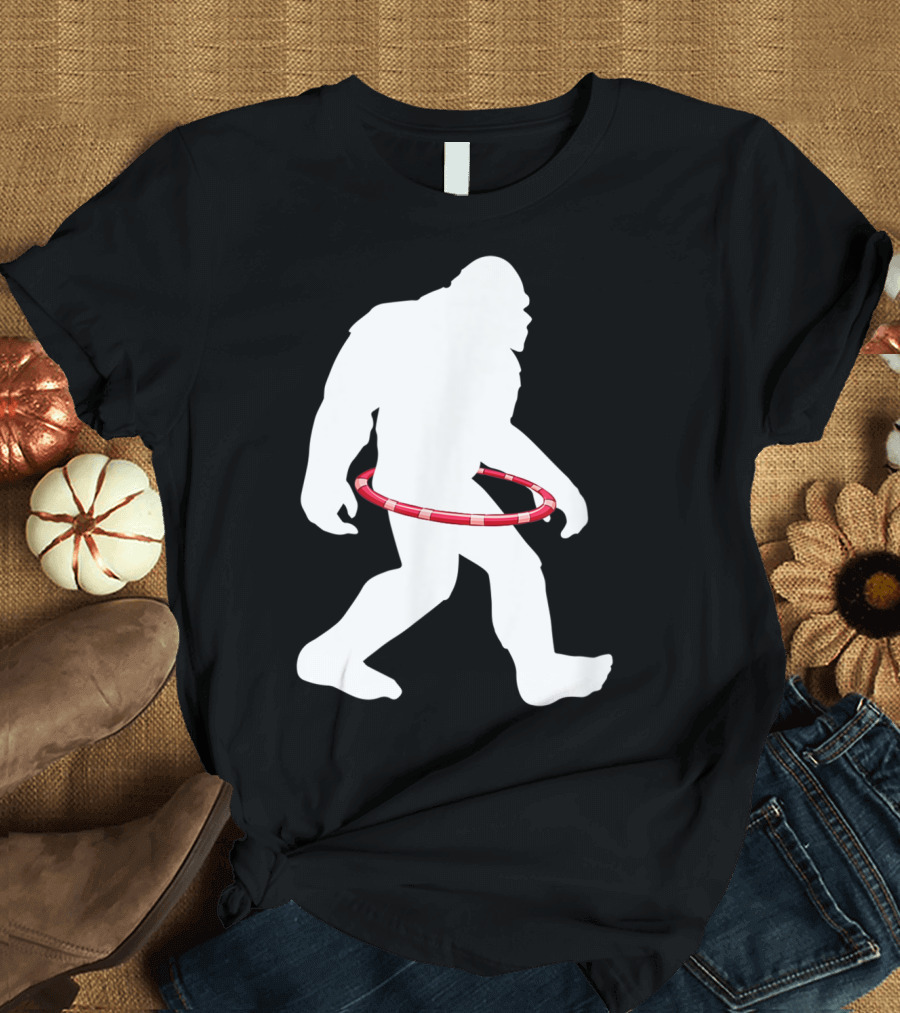 Bigfoot Sasquatch Hula Hoop Dancer T-Shirt