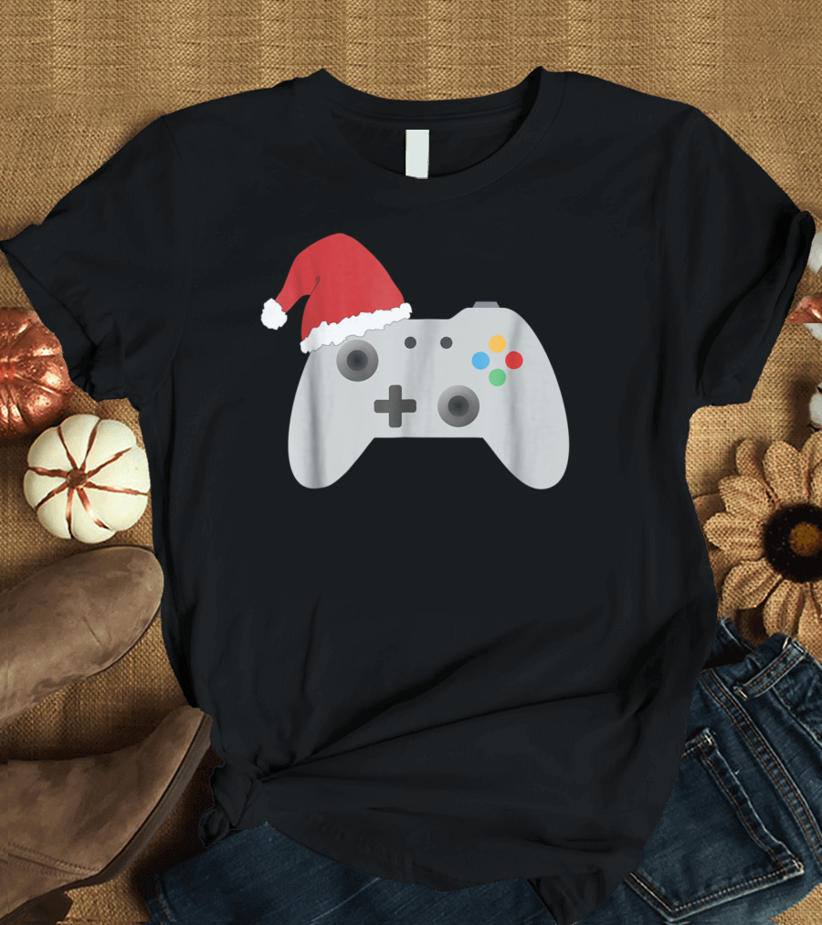 Gamer Santa Christmas Video Game Controller Holiday T-Shirt