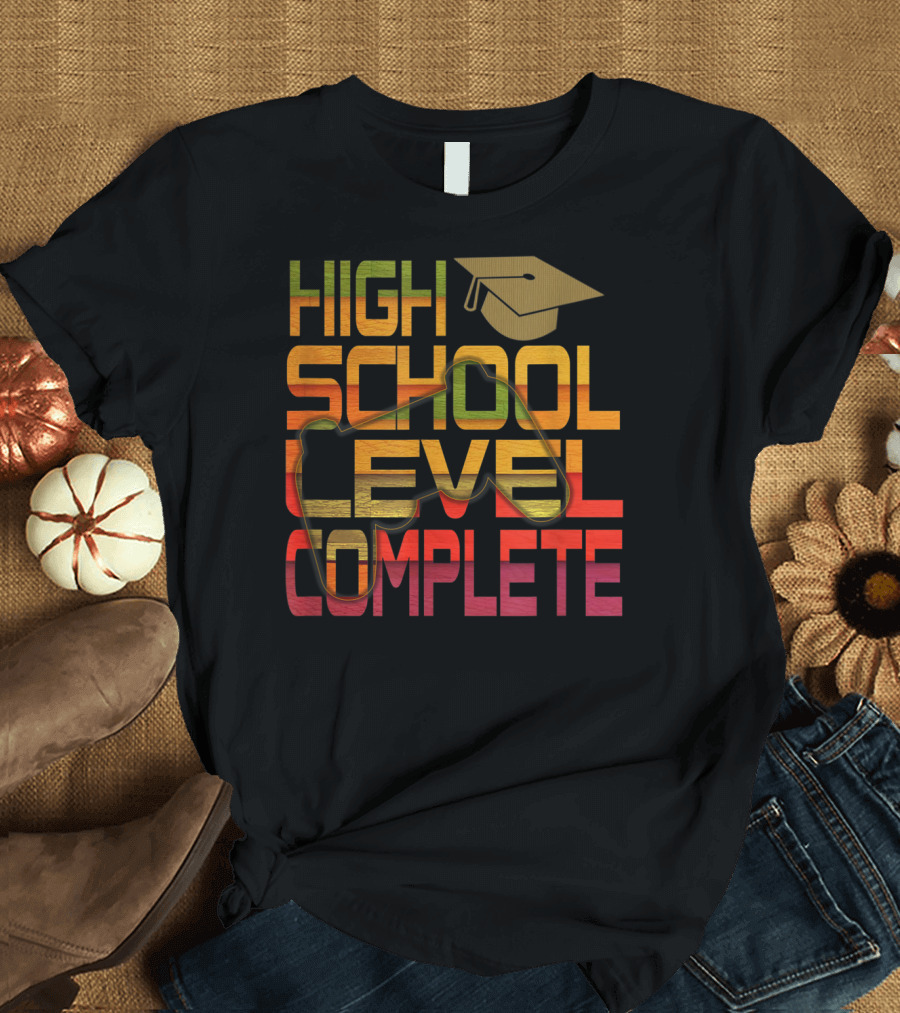 High School Level Complete Graduation Video Gamer T-Shirt