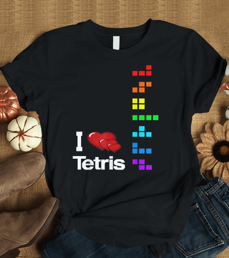 I Love Tetris Video Games Tetri Awesome T-Shirt