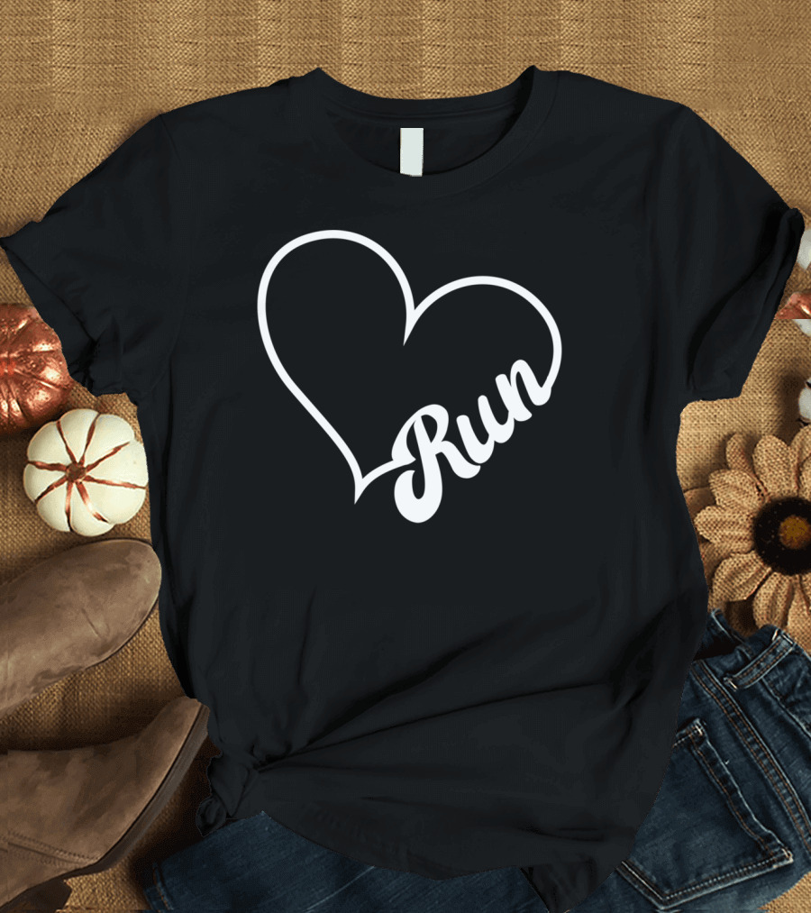 Marathon Run Heart Love Running Ultra Marathon Run T-Shirt