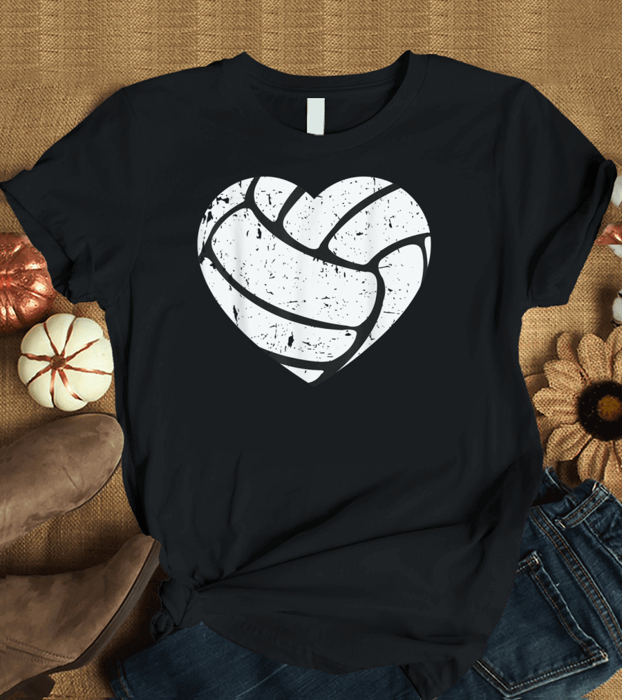 My Heart On That Court Volleyball Mom Funny Sports Passion T-Shirt