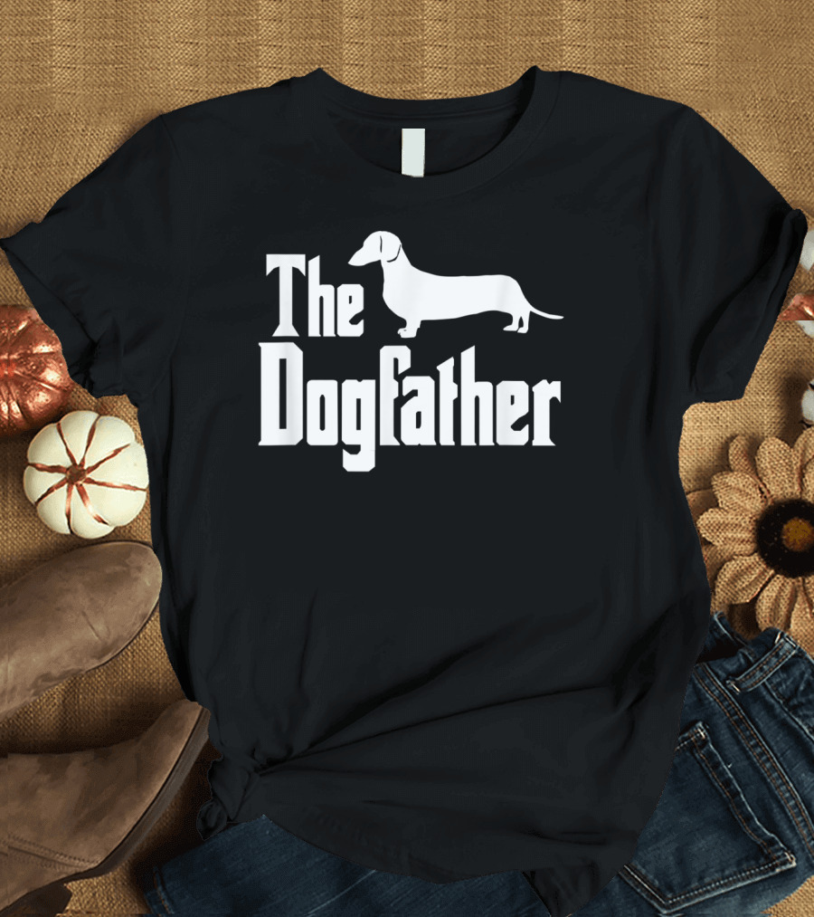 The Dogfather Dachshund Dog Funny T-Shirt
