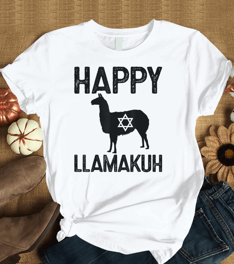 HAPPY HANUKKAH LLAMAKUH FUNNY JEW STAR OF DAVID T-Shirt