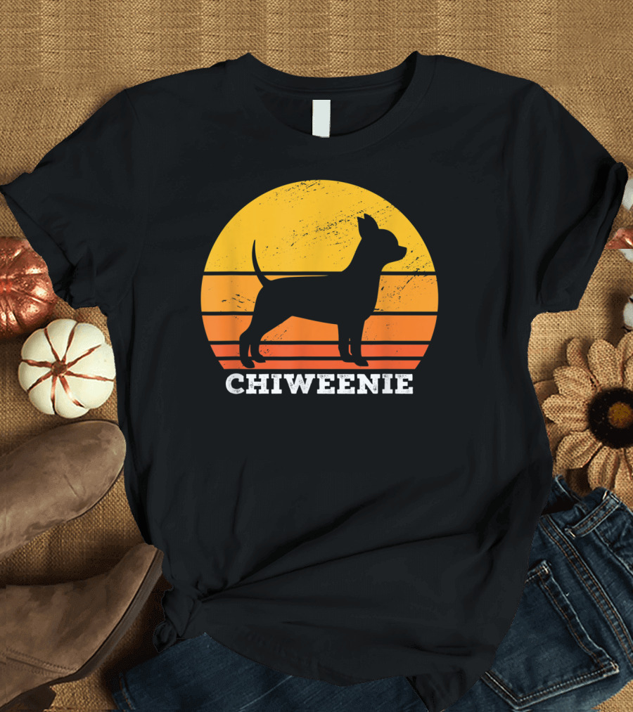 CHIWEENIE DOG SUNSET VINTAGE T-Shirt
