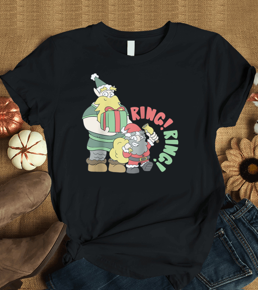RING RING CHRISTMAS VIKING COLORED SANTA PRESENT T-Shirt