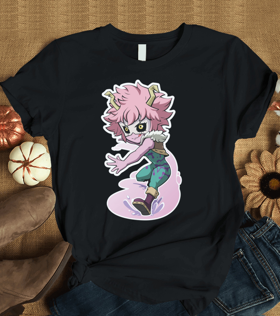 Mina Ashido Chibi Anime Character Pose My Hero Academia T-Shirt