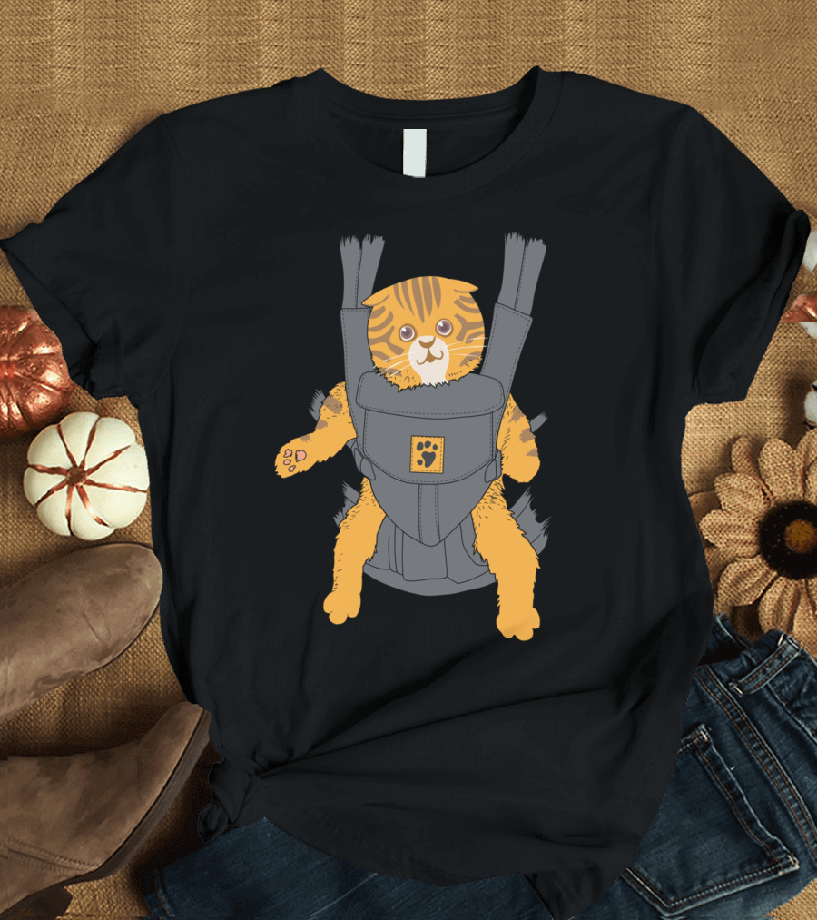 Cat Carrier Cool Crazy Feline Lovers Cute Tiger Cat Backpack T-Shirt