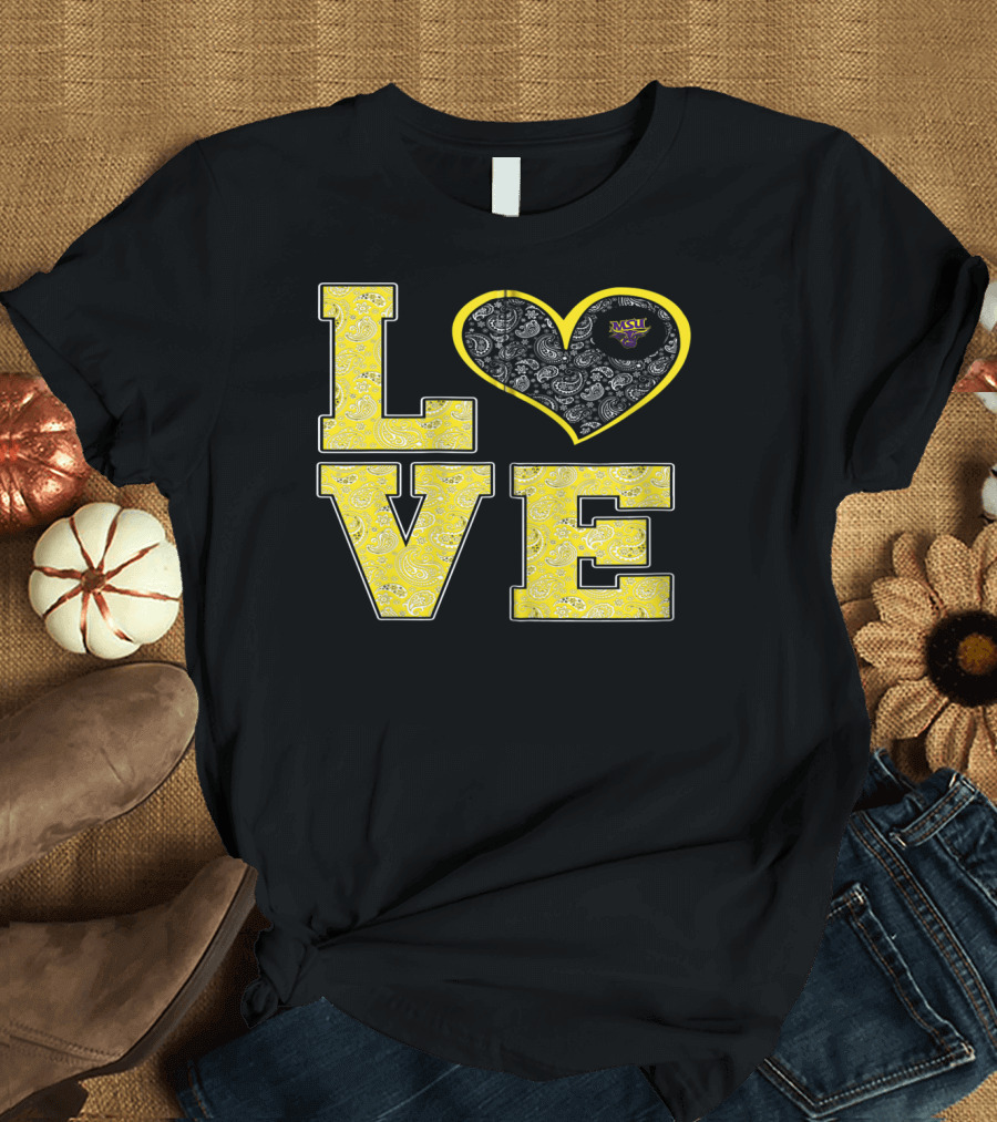 Minnesota State Mavericks Paisley Love MSU T-Shirt