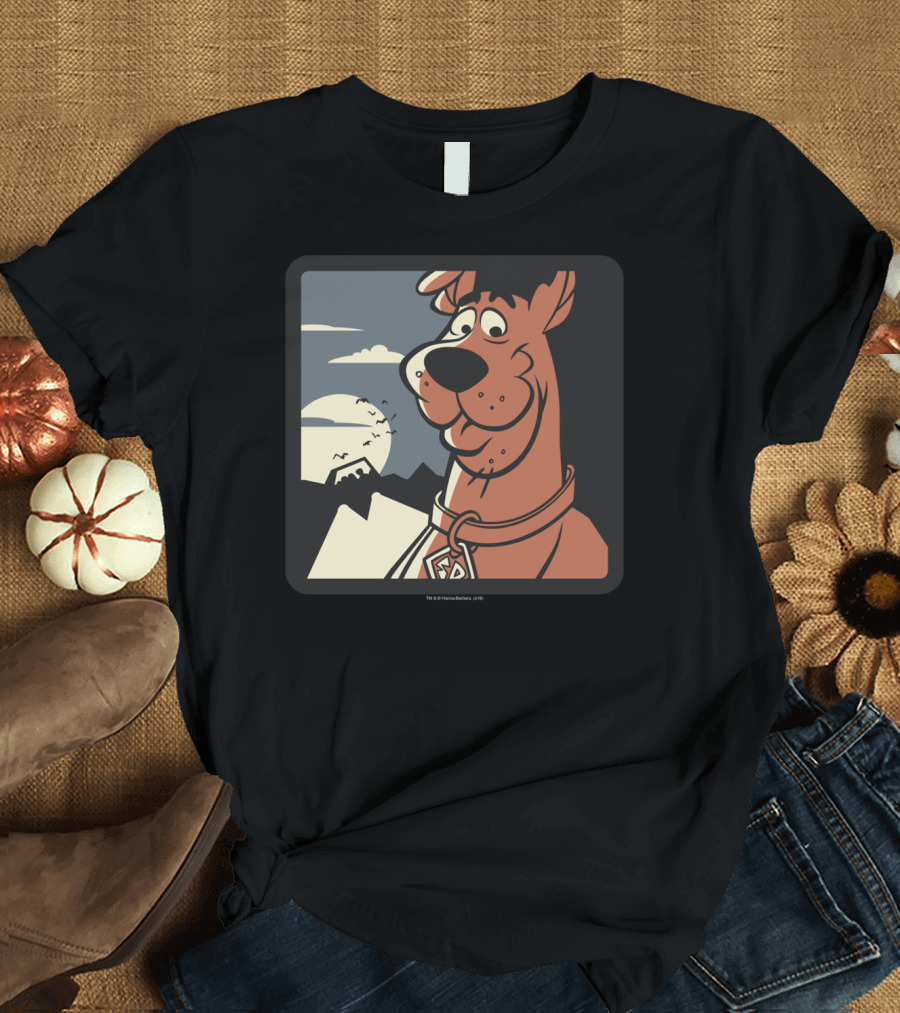 Scooby-Doo Vintage Adventure Moonlit Mountains Bird T-Shirt